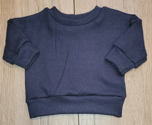 Navy Ribbed Sweater