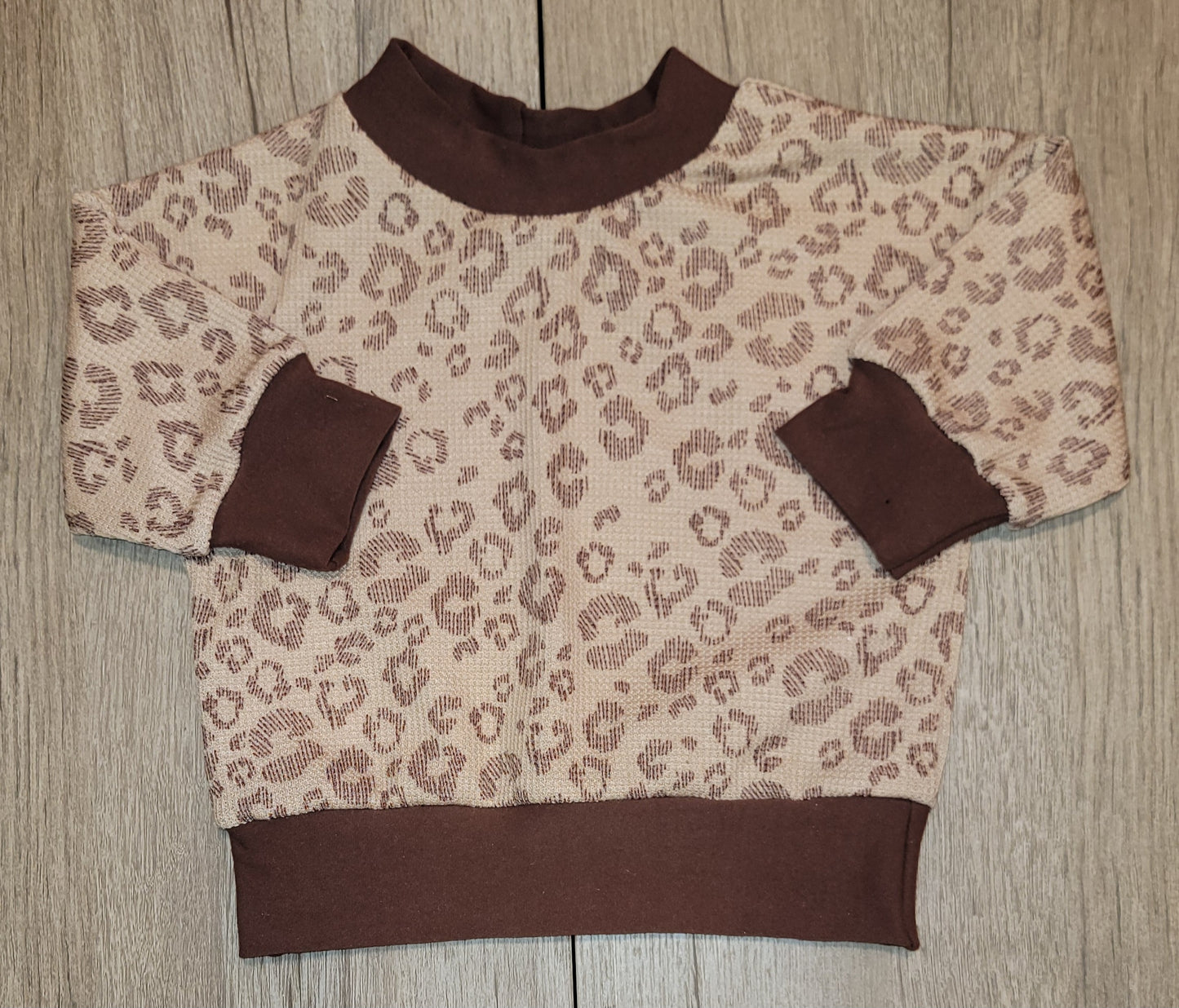 Cocoa Cheetah Print Waffle Knit Sweater