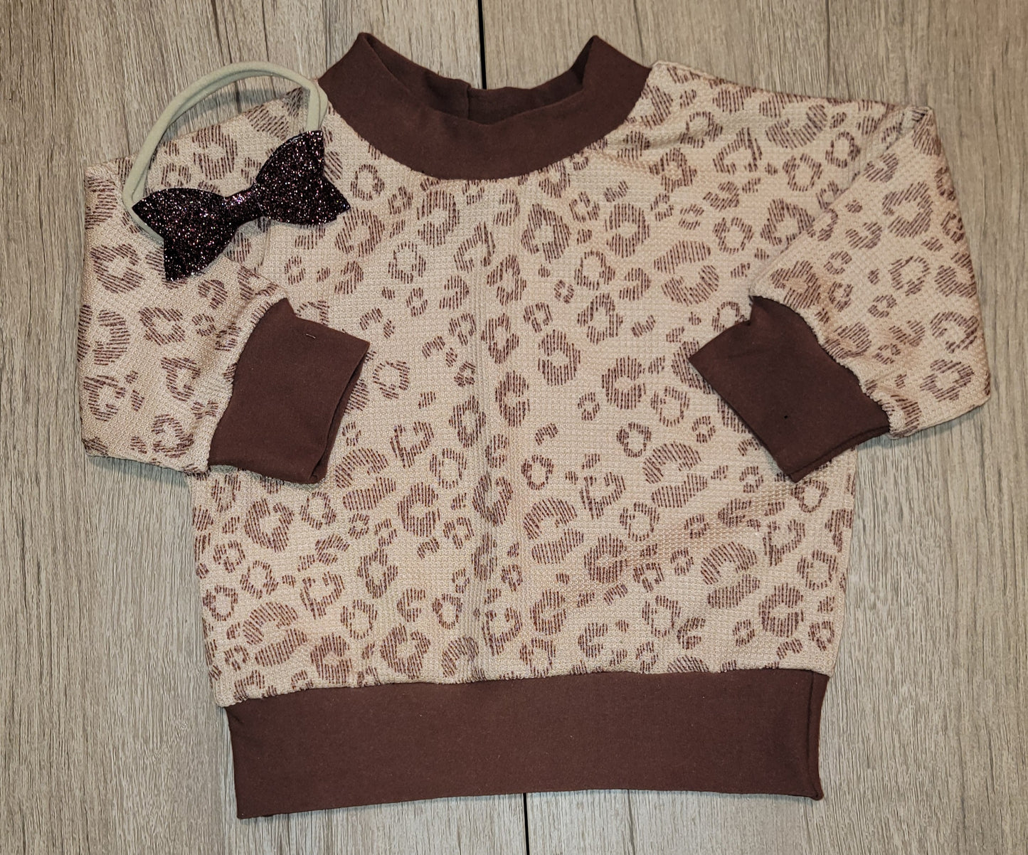 Cocoa Cheetah Print Waffle Knit Sweater