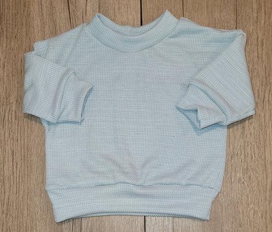 Ice Blue Waffle Knit Sweater