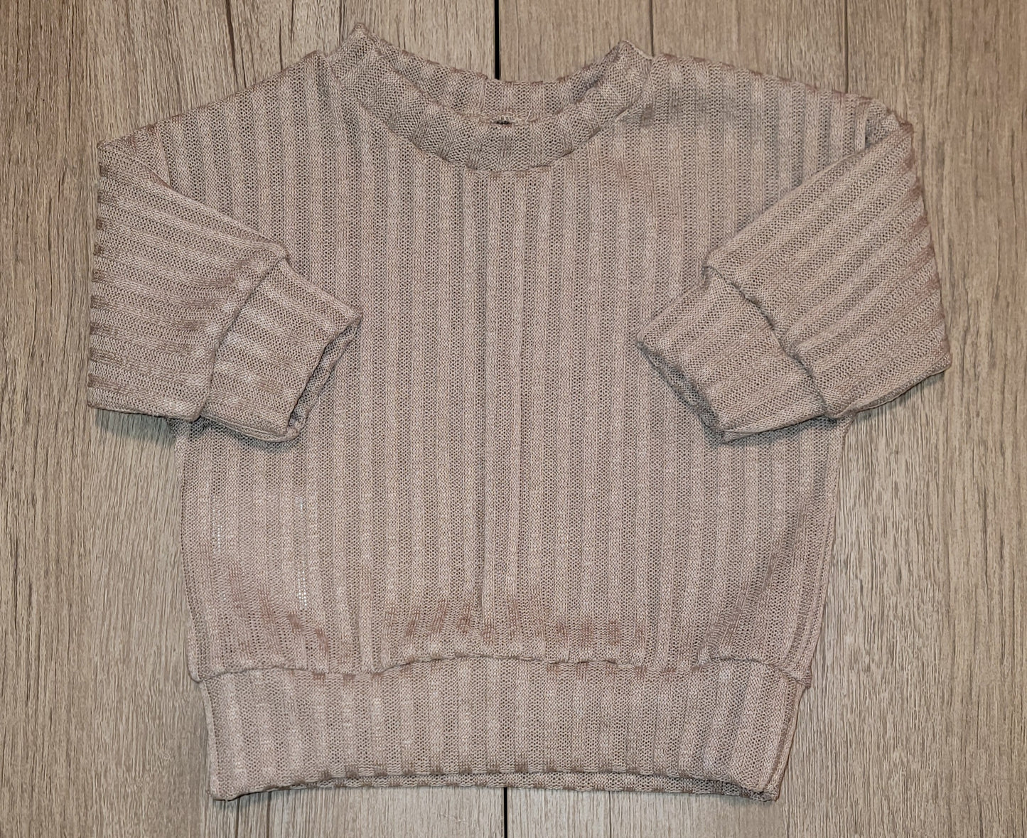 Coffee Ribbed Sweater