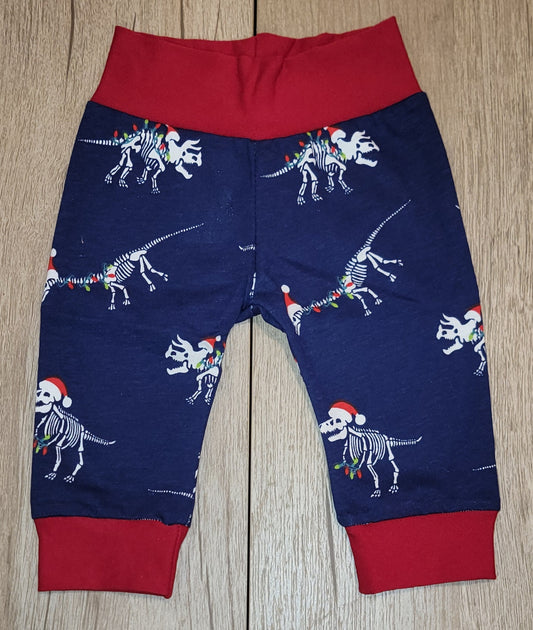 Santa Hat Dino Skeleton Joggers