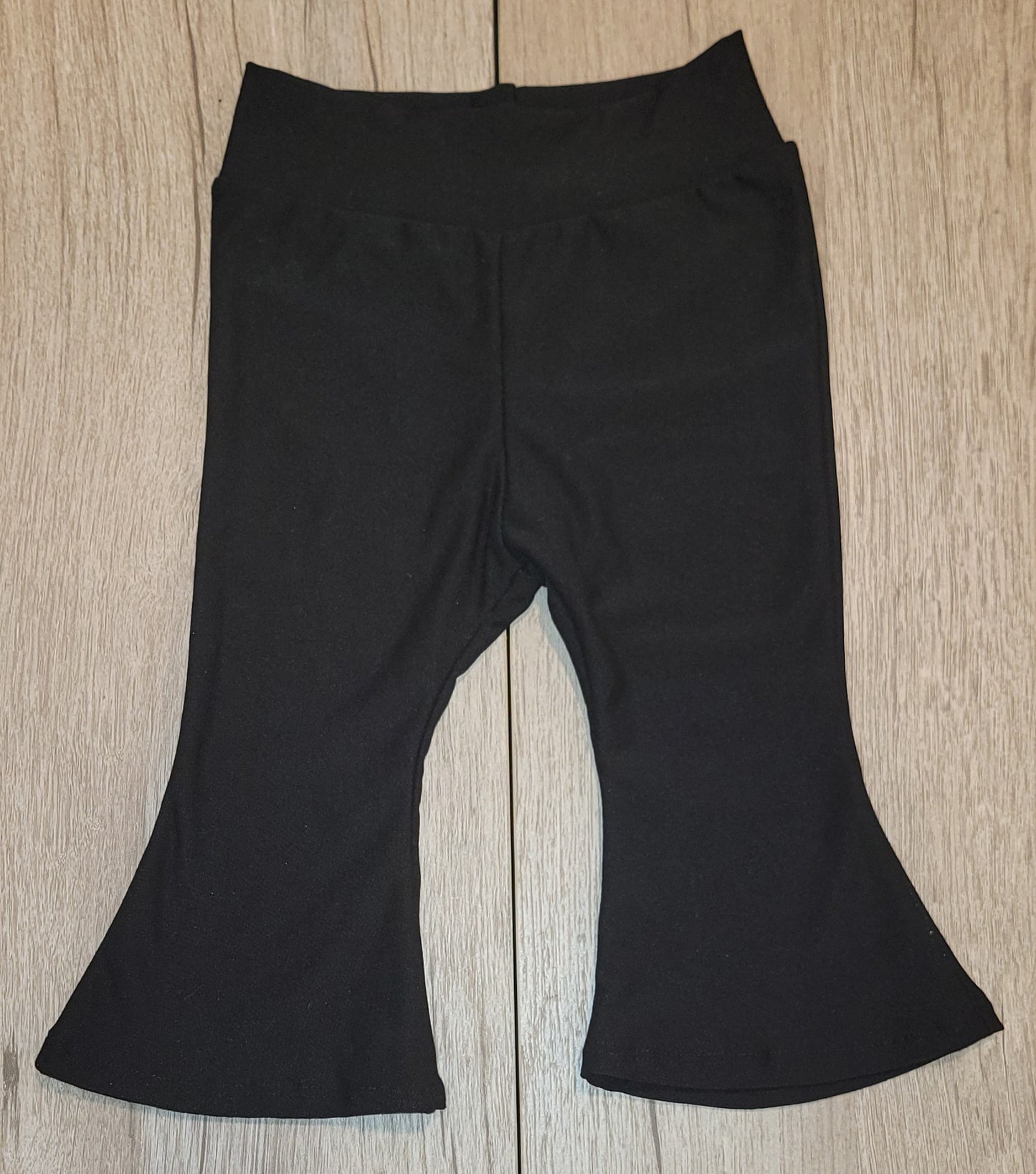 Solid Black Flare Pants