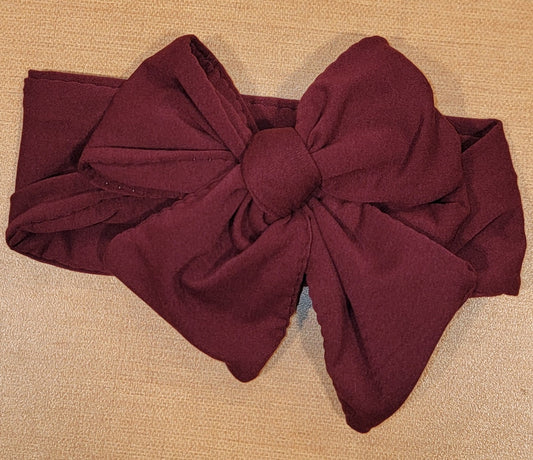 Wine Headband Bow