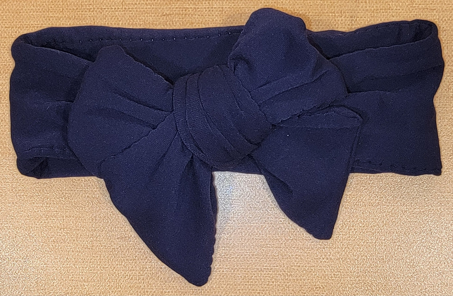 Navy Headband Bow