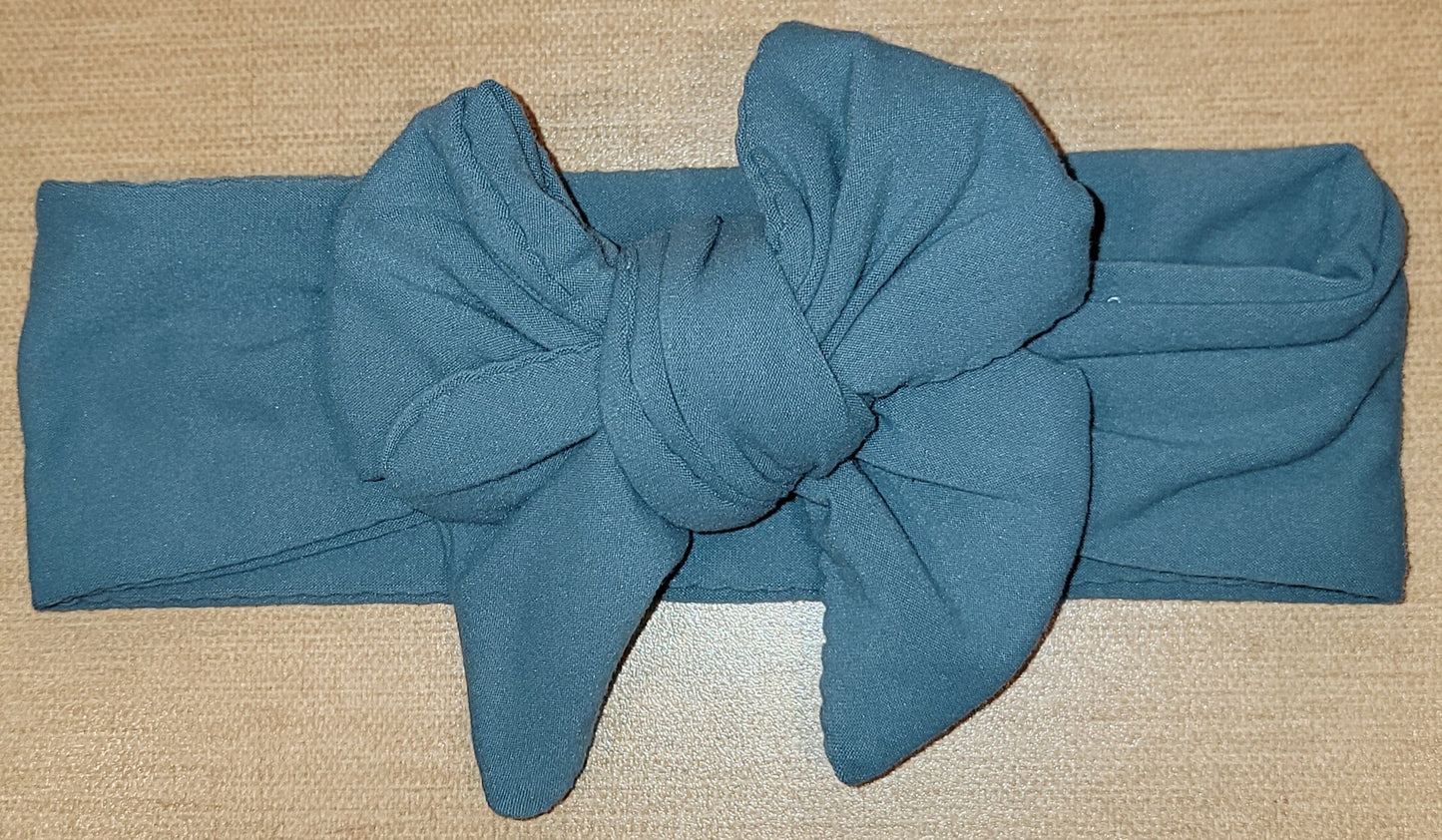 Slate Headband Bow