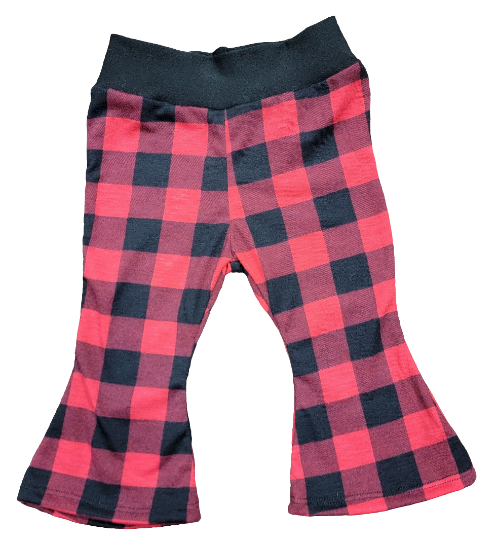 Buffalo Plaid Flare Pants