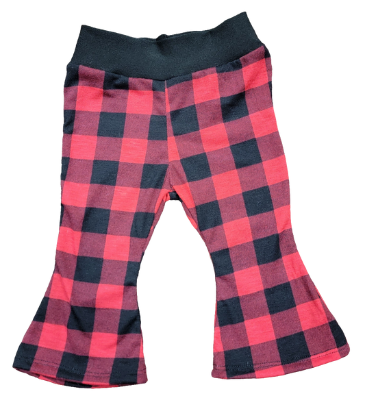 Buffalo Plaid Flare Pants