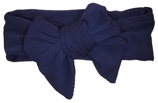 Navy Headband Bow