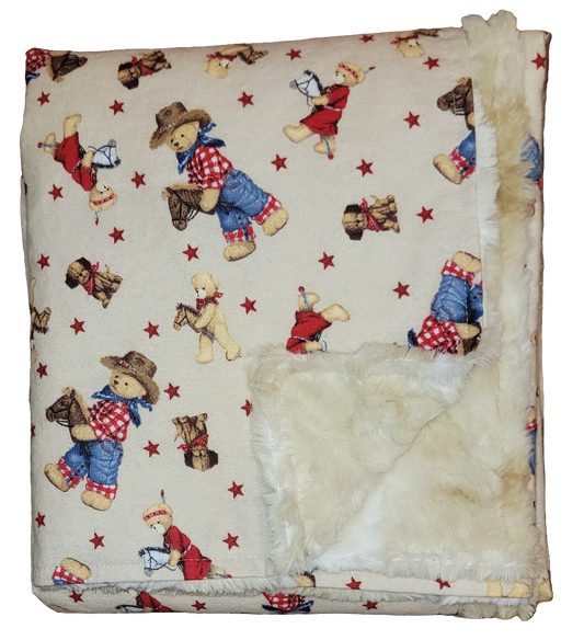 Cowboy Baby Minky Blanket