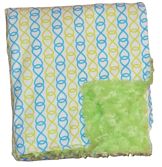 Lime Links Toddler Minky Blanket