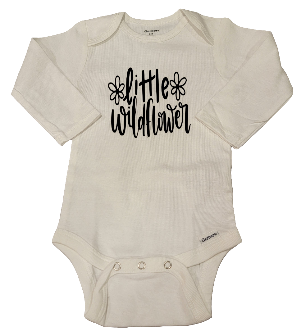 Little Wildflower Long Sleeve Onesie