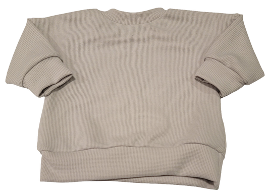 Cement Waffle Knit Sweater