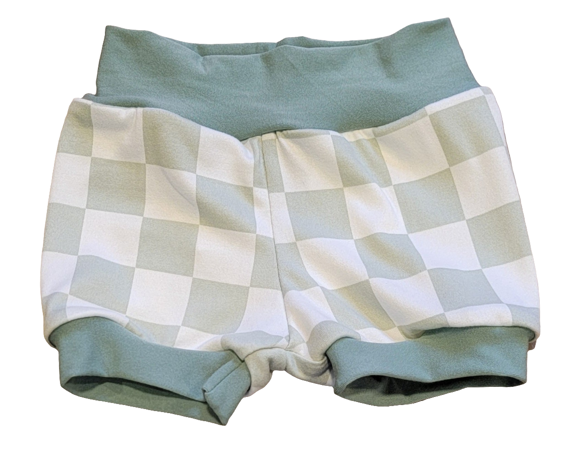 Sage Checked Shorts