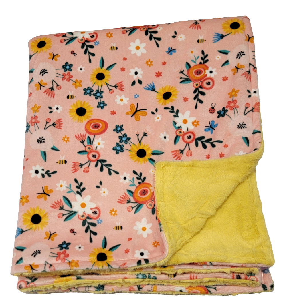 Flower Garden Toddler Minky Blanket