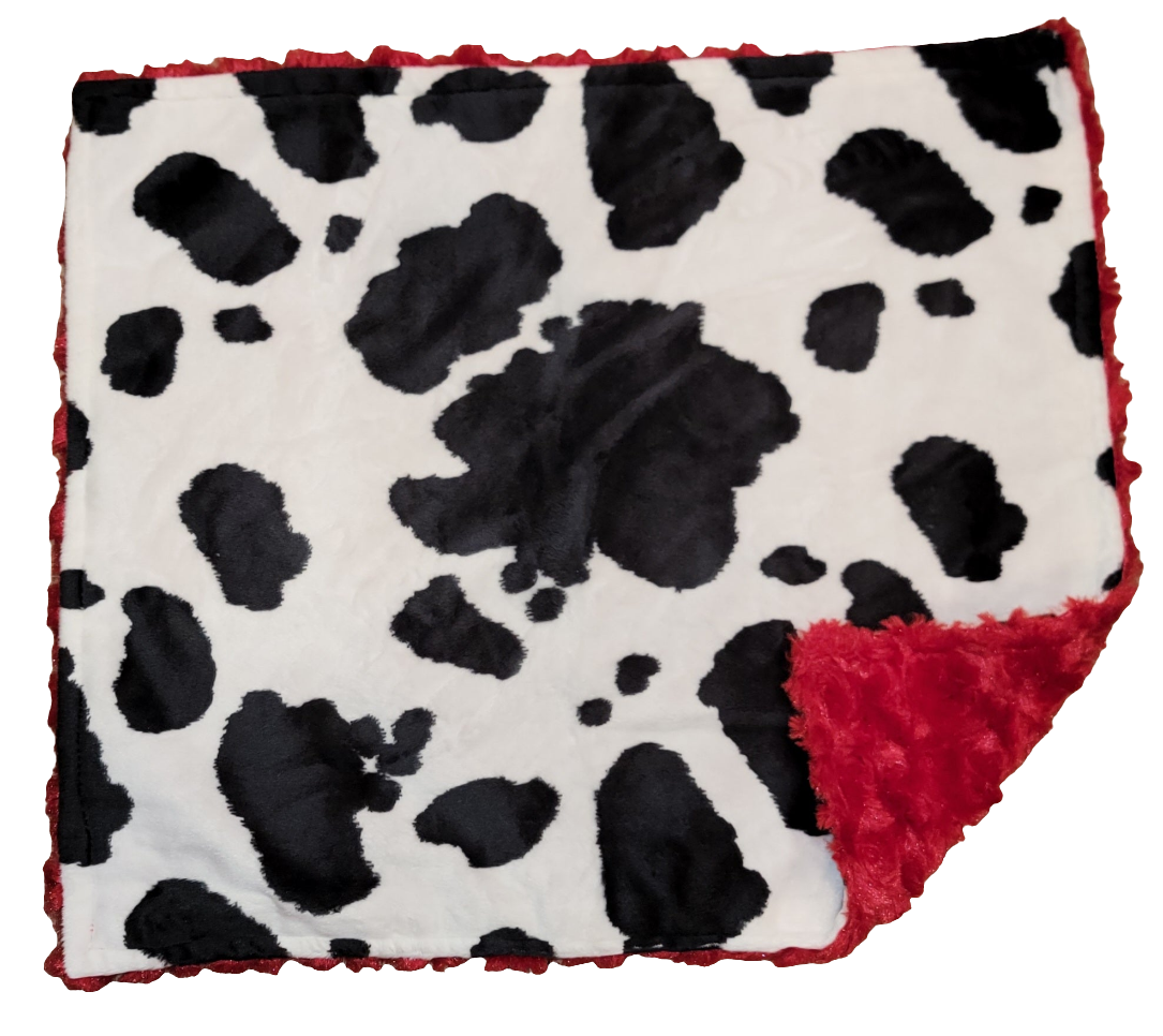 Cow Print with Red Lovey