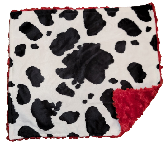 Cow Print with Red Lovey