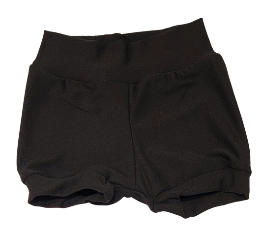 Solid Black Shorts