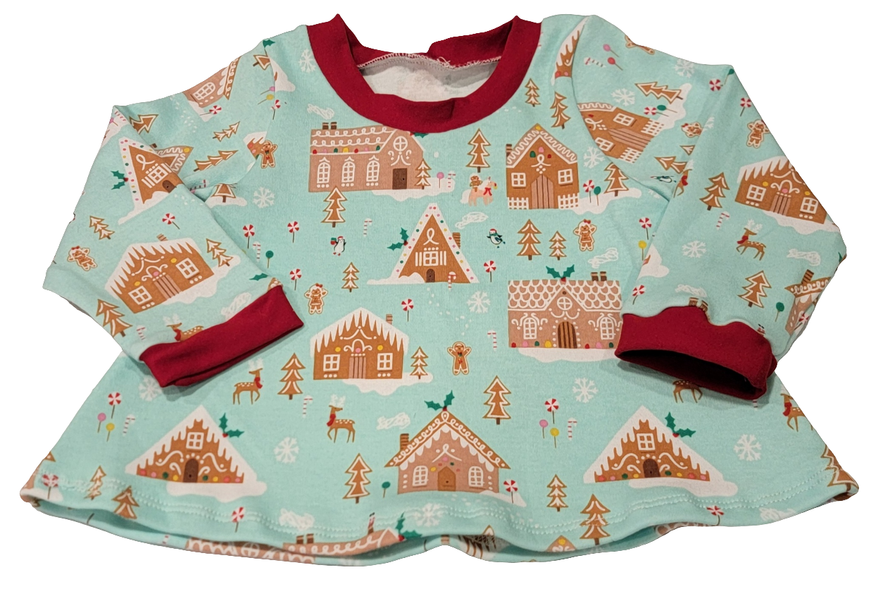 Gingerbread House Long Sleeve Christmas Dress