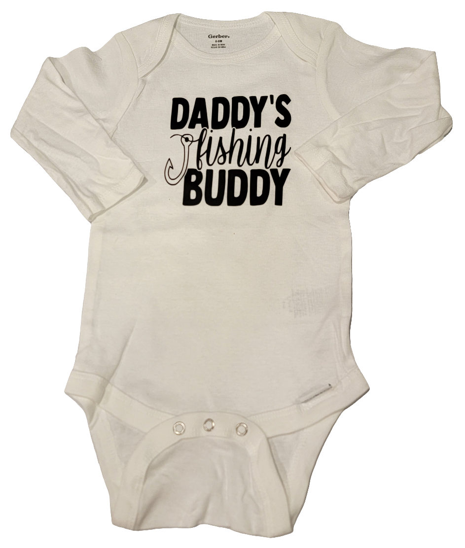 Daddy's Fishing Buddy Long Sleeve Onesie