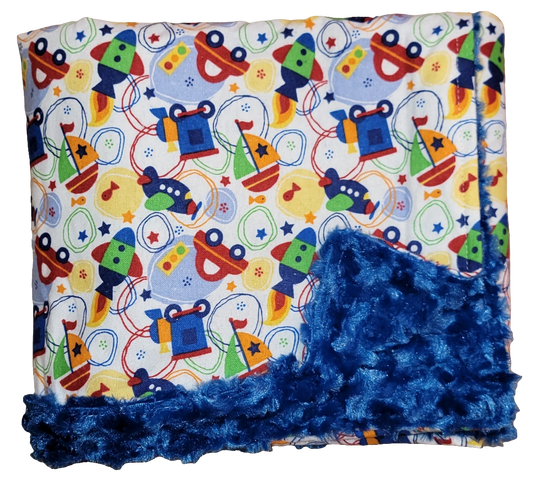 Vehicle Baby Minky Blanket