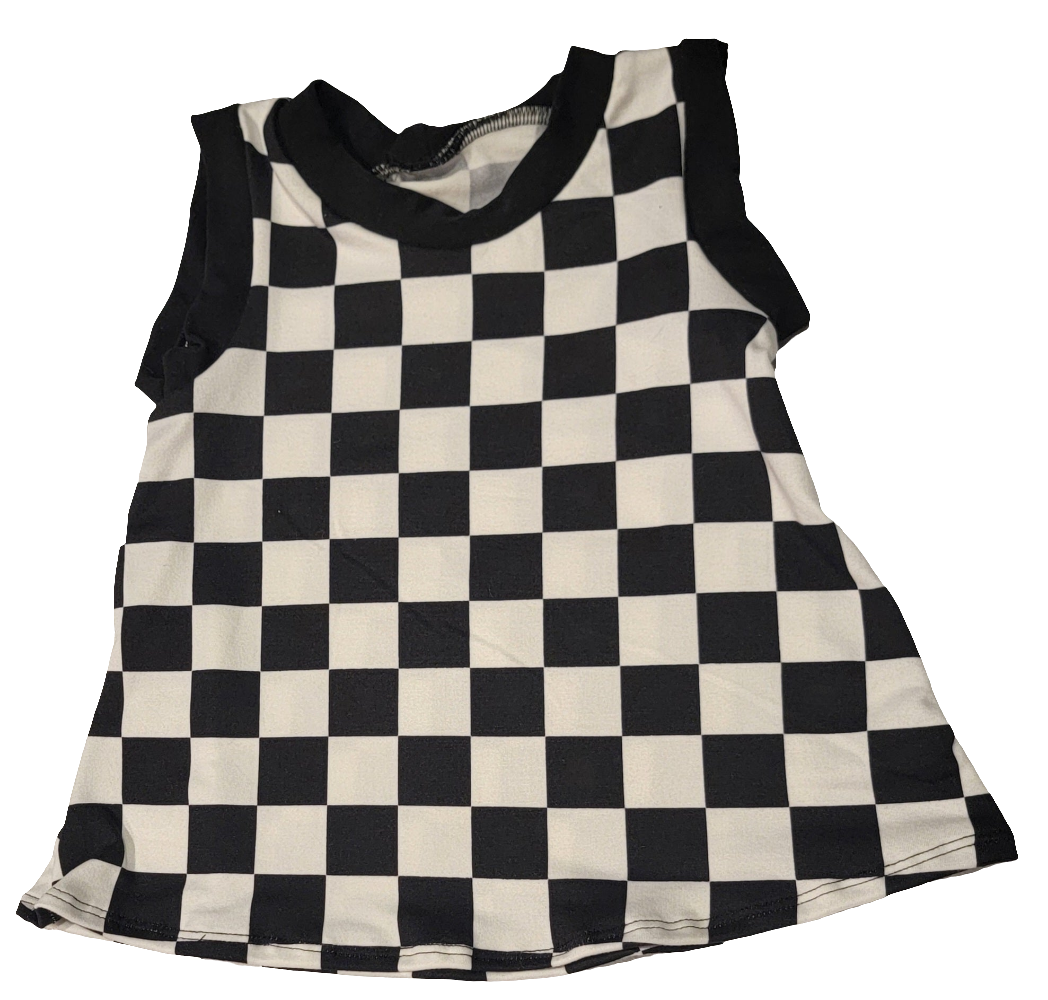 Checkered Print Tank Dress