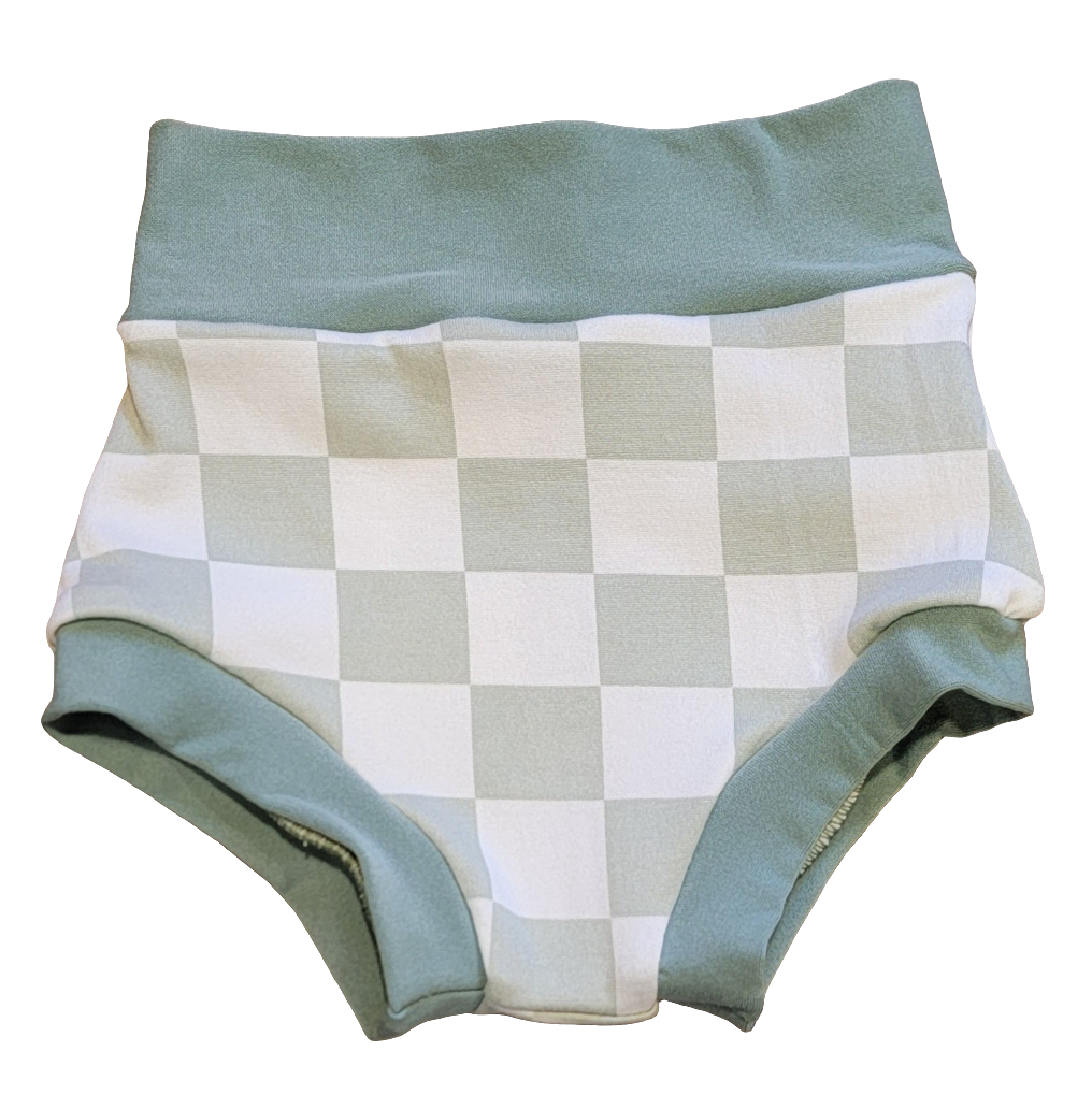 Sage Checked Bummies