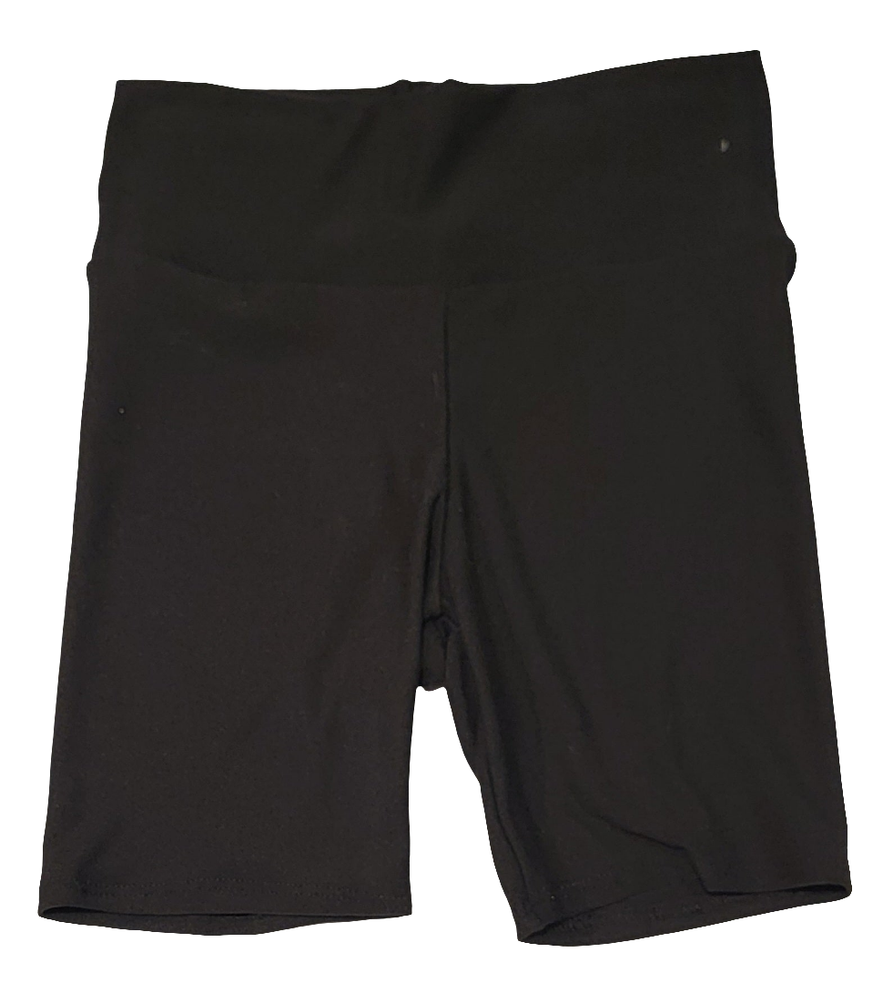 Solid Black Biker Shorts