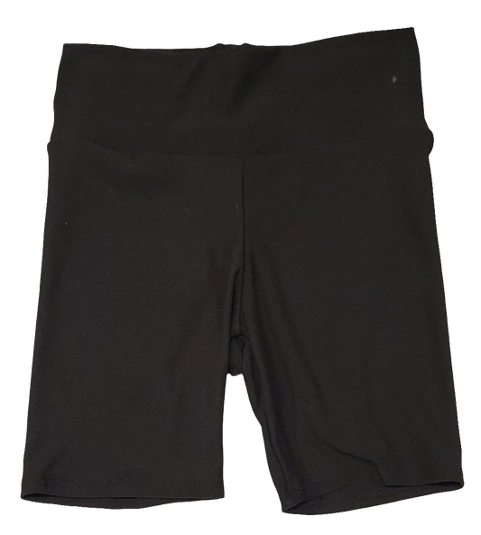 Solid Black Biker Shorts