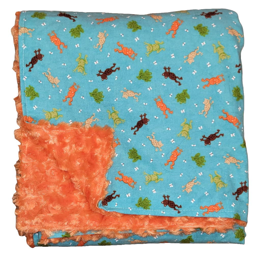 Frogs Baby Minky Blanket