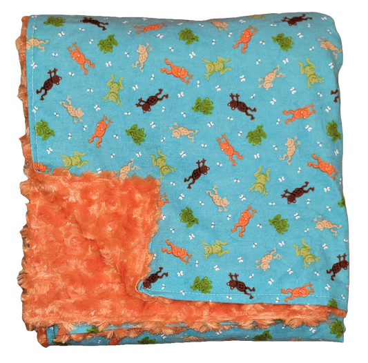 Frogs Baby Minky Blanket