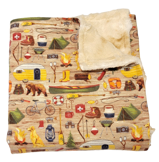 Camping Vibes Baby Minky Blanket