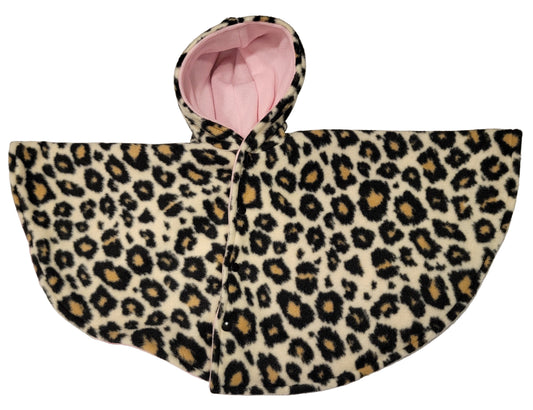 Cheetah Print with Pink Car Seat Poncho