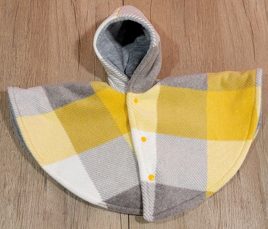 Yellow Plaid Car Seat Poncho