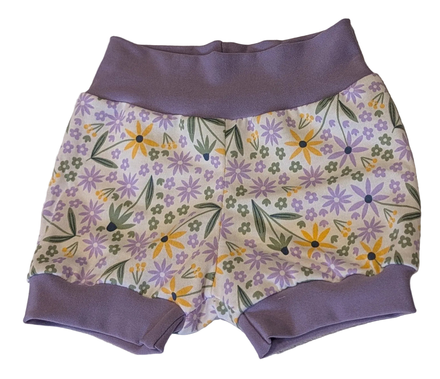Purple Floral Shorts