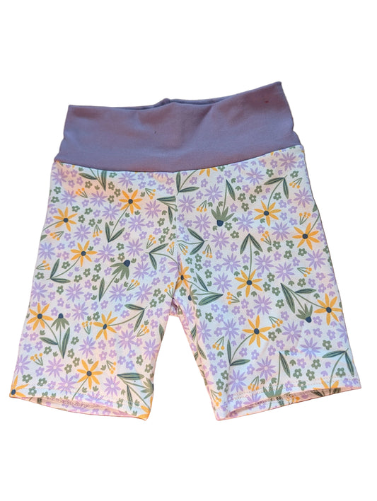 Lilac Floral Biker Short