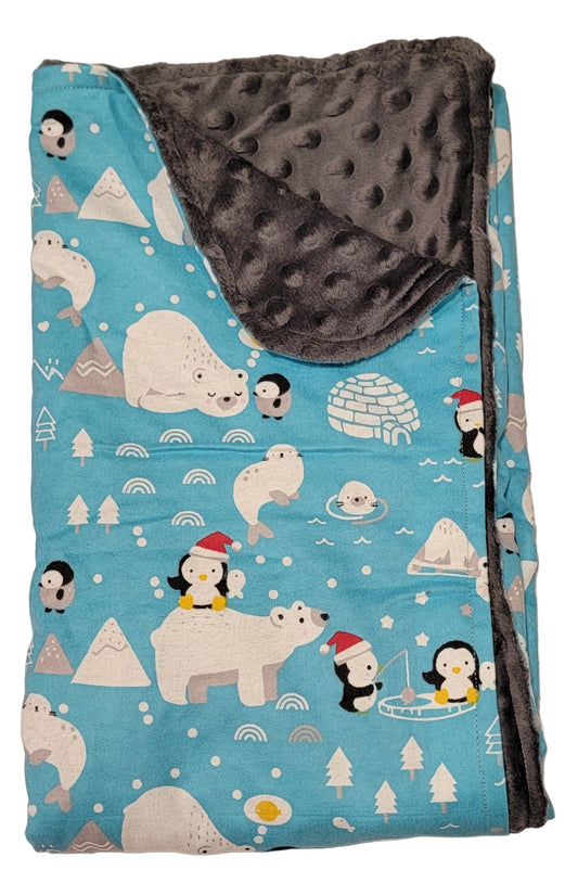 Polar Bear Baby Minky Blanket