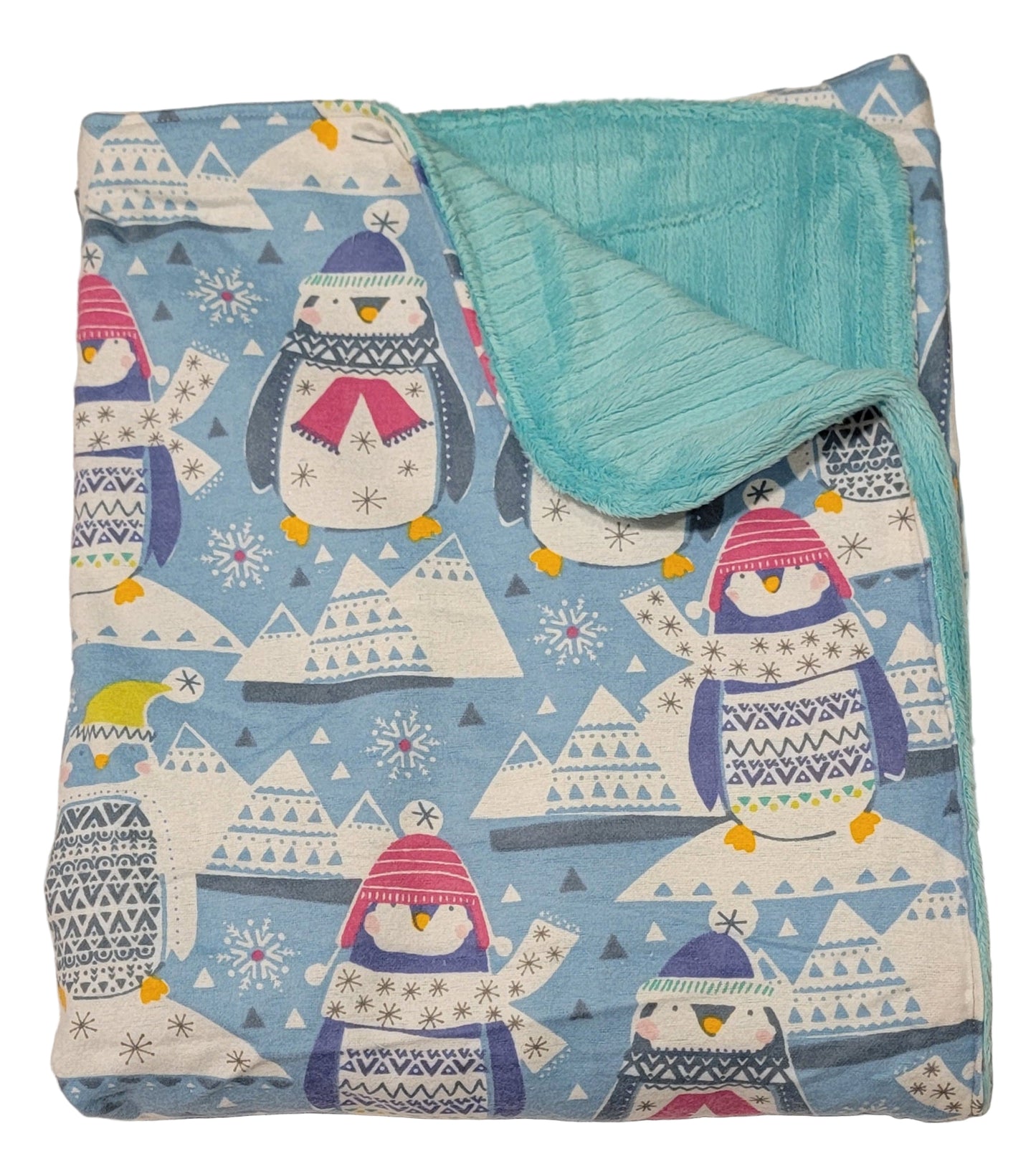 Penguin Baby Minky Blanket