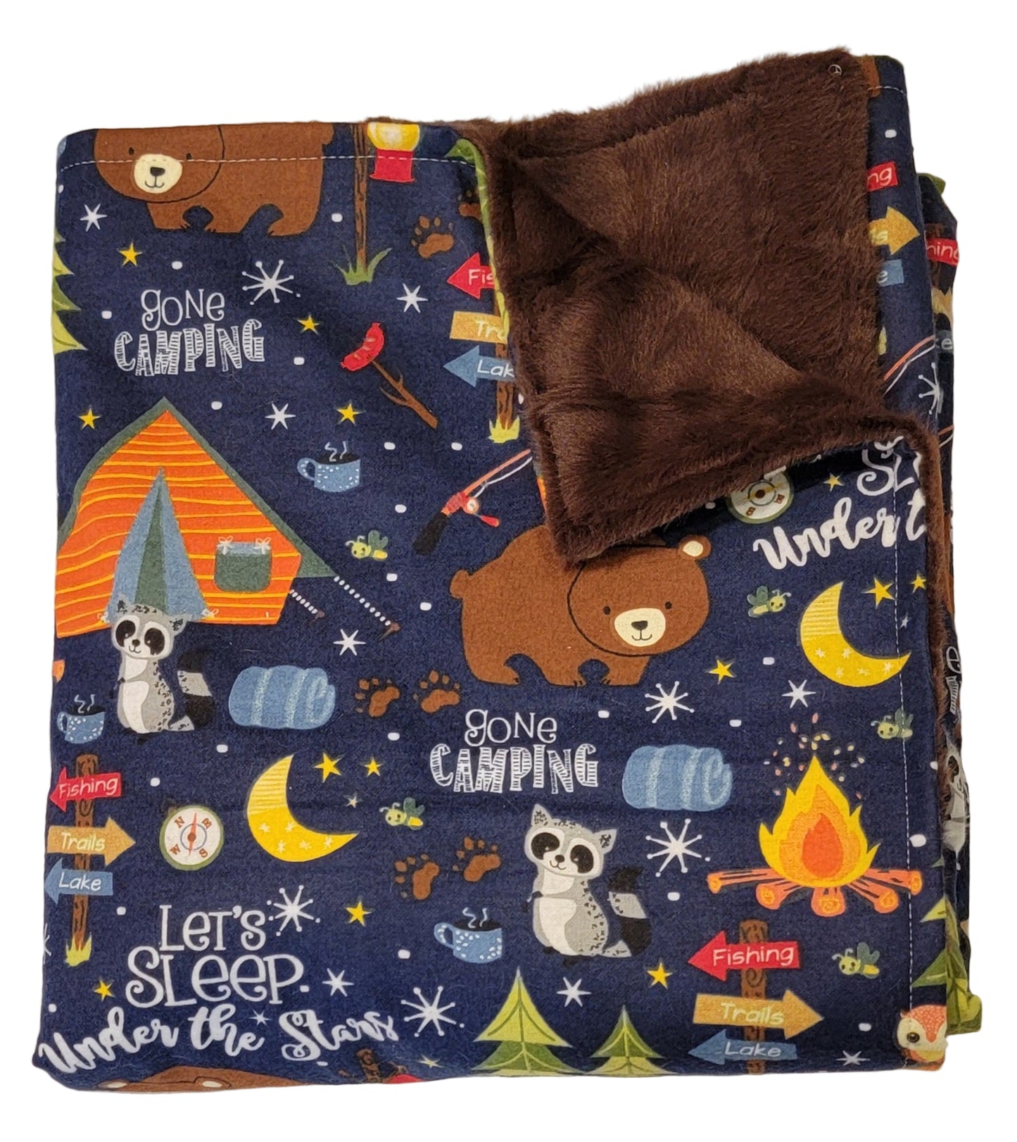 Gone Camping Baby Minky Blanket